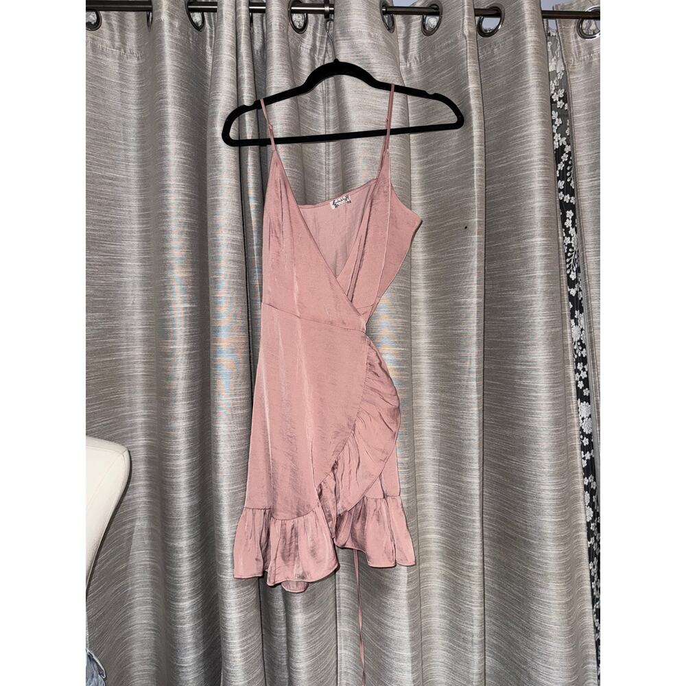 Free People mini wrap dress in pink size XS